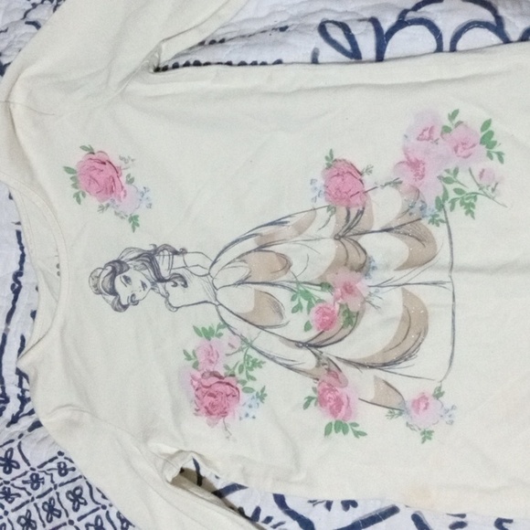 Disney, beauty and the beast, Belle, long sleeve yellow t-shirt size 5 - Picture 1 of 2